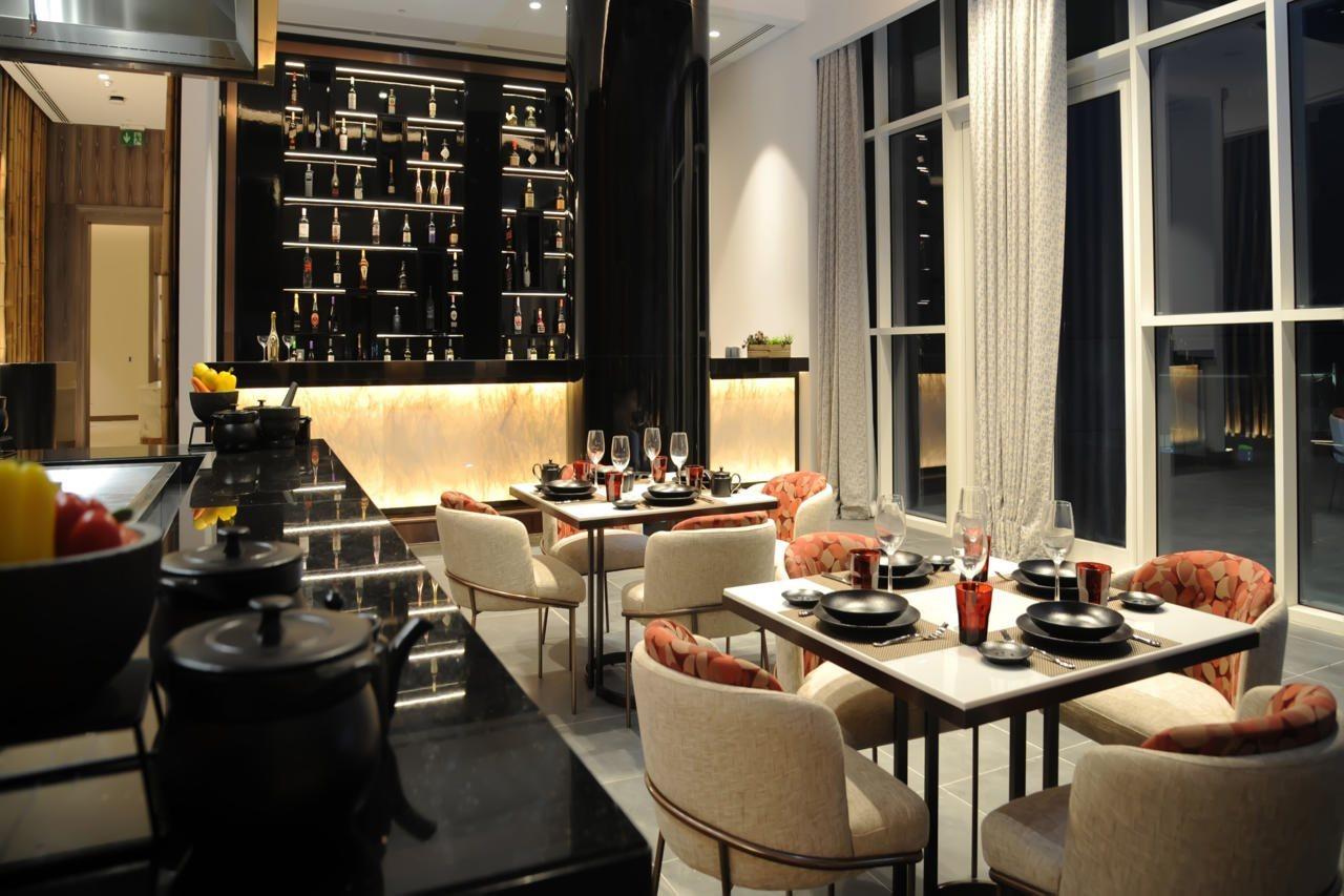 Royal M Al Aqah Beach Resort By Gewan Экстерьер фото The interior of the restaurant