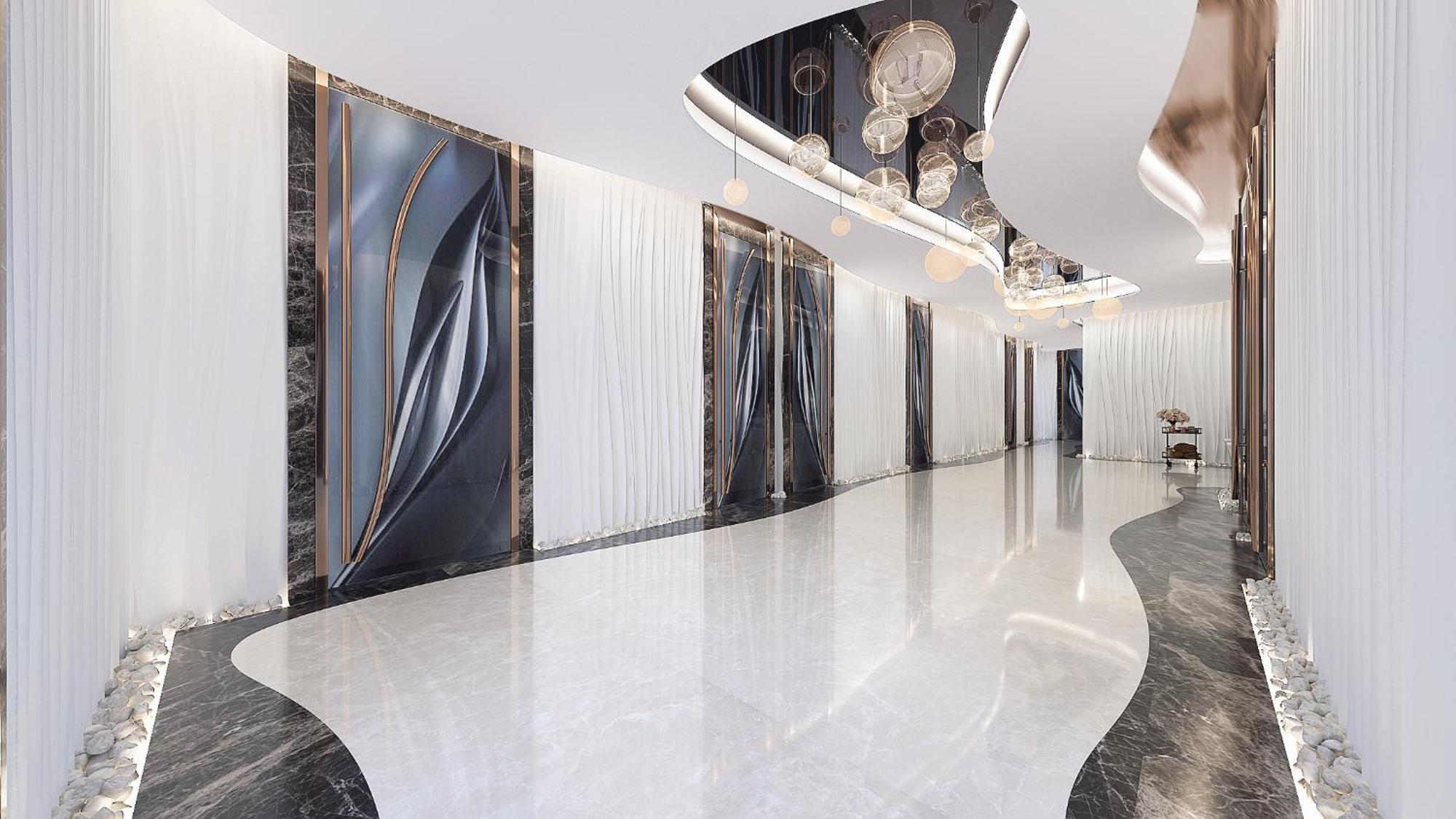 Royal M Al Aqah Beach Resort By Gewan Экстерьер фото The interior of the hotel