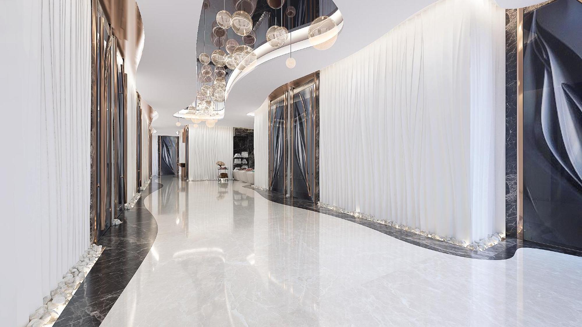 Royal M Al Aqah Beach Resort By Gewan Экстерьер фото Interior of the hotel