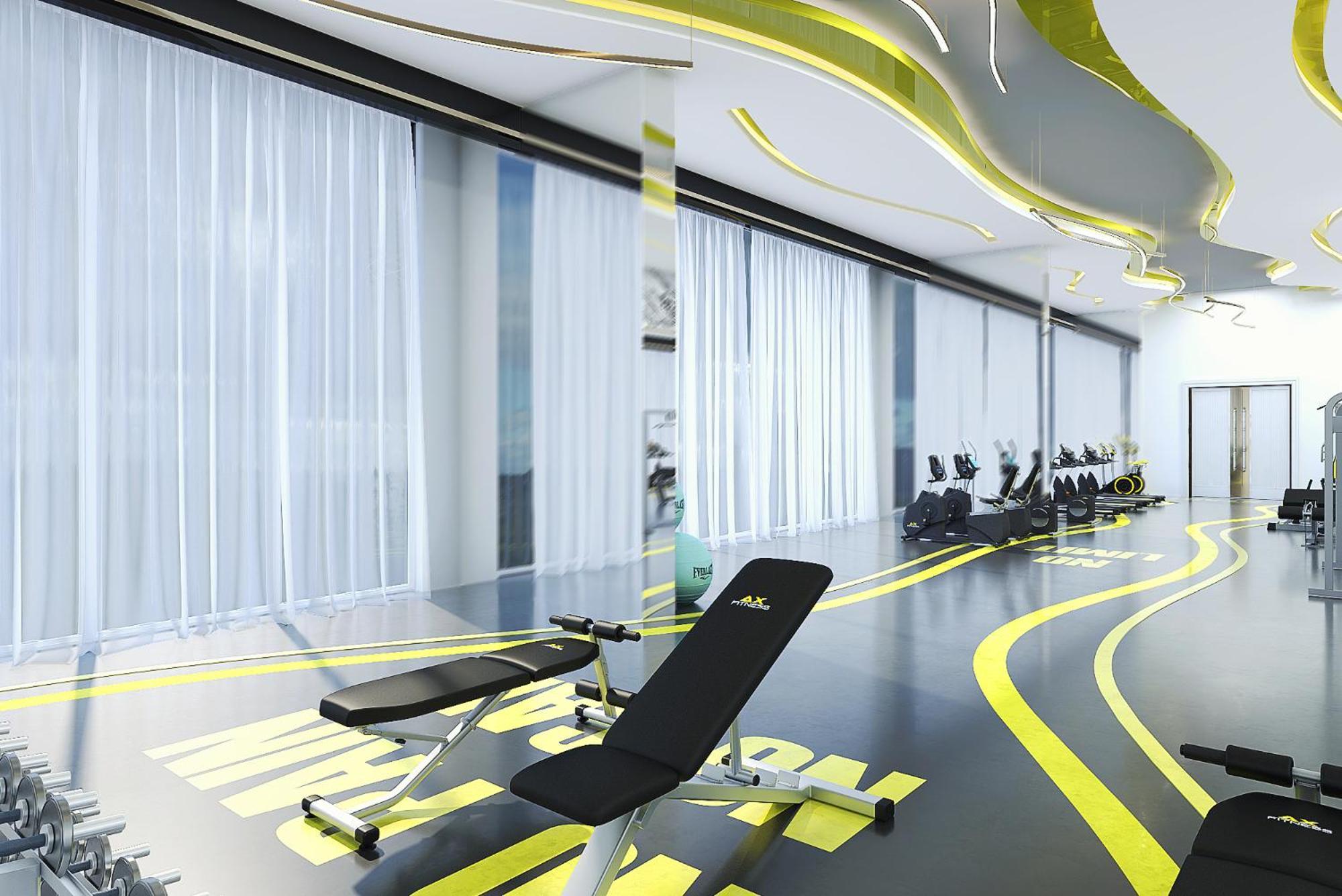 Royal M Al Aqah Beach Resort By Gewan Экстерьер фото The gym at the hotel